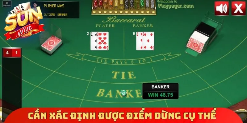 Cần xác định được điểm dừng cụ thể