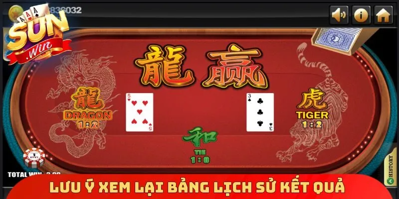 Lưu ý xem lại bảng lịch sử kết quả
