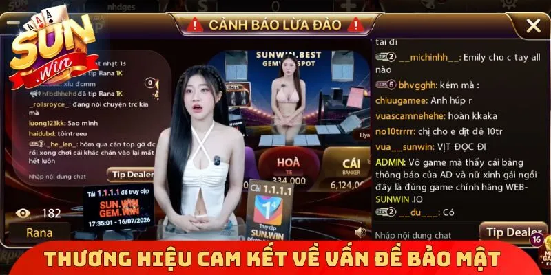 Thương hiệu cam kết về vấn đề bảo mật