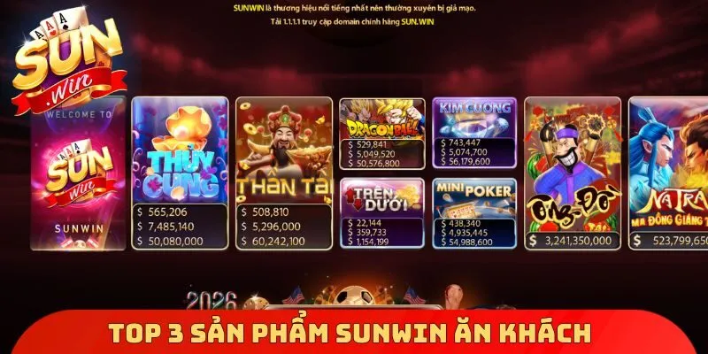 Top 3 sản phẩm Sunwin ăn khách