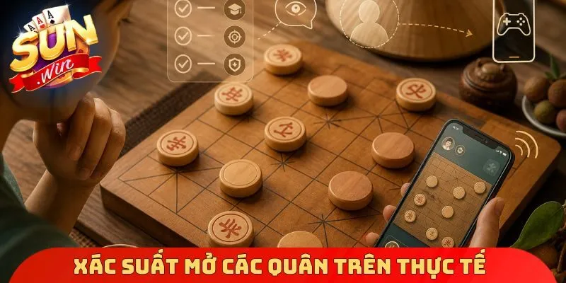 Xác suất mở các quân trên thực tế